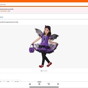 Purple Bat Costume for Kids